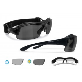 Photochromic Polarized Cycling Sunglasses for Prescription Lenses (matt black) P399FTA 