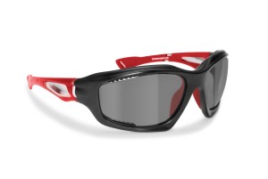 Occhiali Sportivi Fotocromatici Polarizzati Antivento Avvolgenti in TPX Antiurto per Ciclismo MTB Bici Running - P1000FTB Bertoni Italy