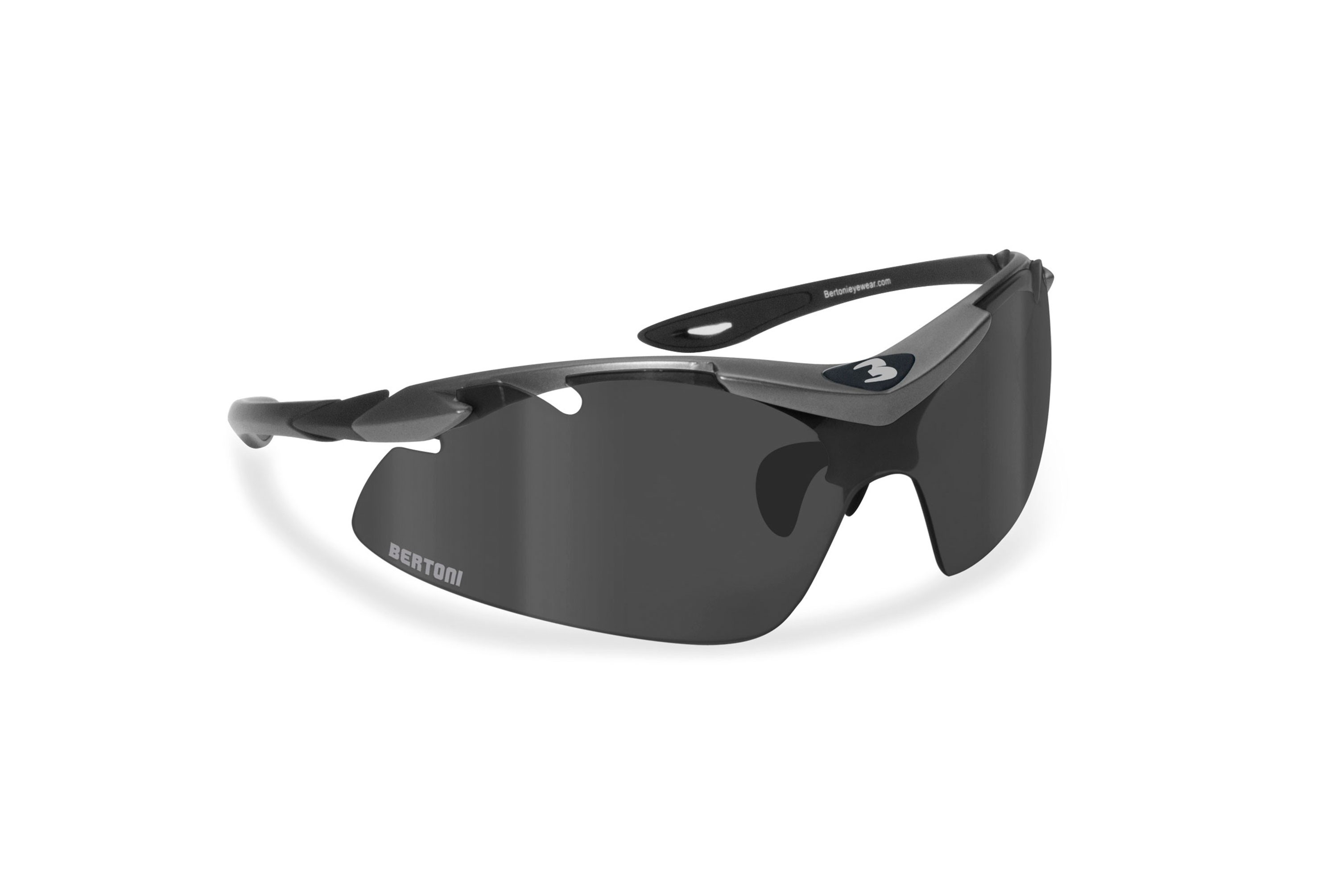 Occhiali per Ciclismo, Running e MTB con lente intercambiabile, antifog, nasello regolabile - Bertoni Italy AF900H